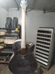 AAAA handmade all Solid ebony wood single cut guitar 14 frets imported wood