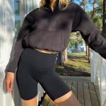 Women'S High Waist Yoga Short 210gsm Running Exercise Spandex Shorts