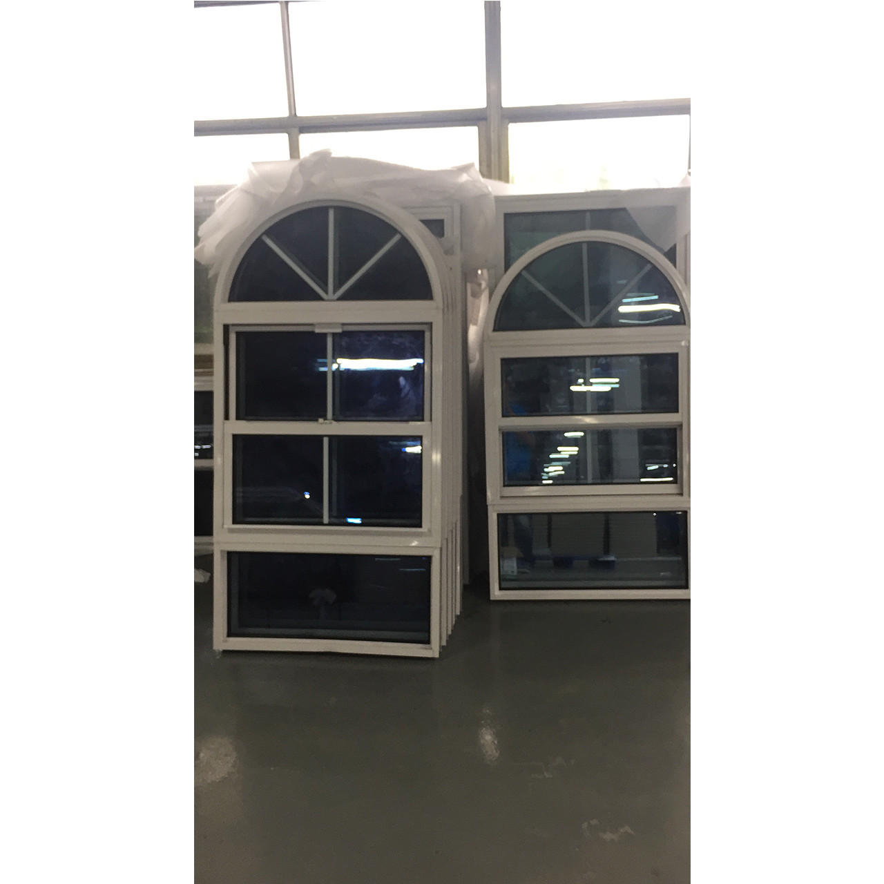 OEM Arched Double Aluminum Hung Window Fluorocarbon Coating