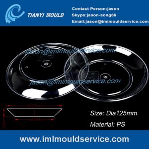Wholesale 100ml clear PP thin wall round plastic disposable dessert plates/dishes injection mould from china suppliers