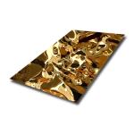 AISI Water Wave Stainless Steel Ceiling Panel Champage Gold Coated 304 Mirror