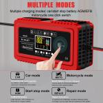 Smart 7-Stage 12V/24V 10a 20a 30a Full Intelligent Car Battery Charger with 15W