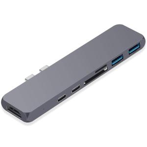 Wholesale Aluminium USB Hub 7 Ports Dual Type C Docking Hub for Macbook Pro from china suppliers