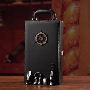 Wholesale Wine Gift Leather Gift Box Luxury Champagne Bottle Packaging from china suppliers
