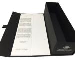 Cardboard beverage wine gift carrier box for wine bottles Custom Black Gift