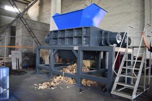 Wholesale Bed Shredder Sofa Shredder Municipal Solid Waste Bulky Furniture Two Shaft Shredder With CE from china suppliers