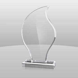 Wholesale Custom Transparent Flame Shape Acrylic Plaque Awards For Business Recognition from china suppliers