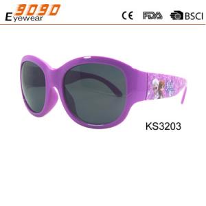 Wholesale Cute Girl's Sunglasses, made of Plastic Frame , printed the Disney Frozen on the temple from china suppliers