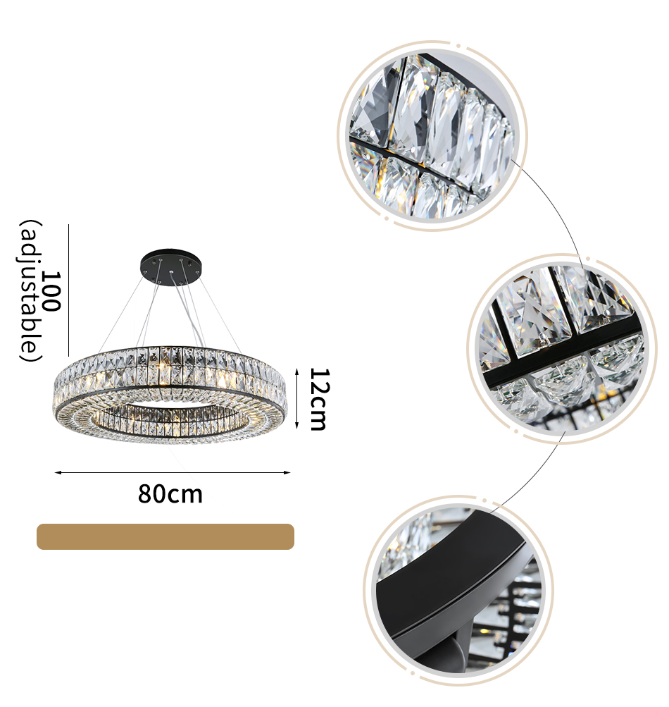Luxury Crystal Chandeliers For Living Room Lobby Modern Home Decor crystal led chandelier(WH-CY-189)