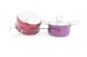 Wholesale 16-20cm New design various size aluminum non-stick casserole stainless steel cooking soup hot pot from china suppliers
