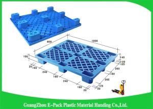 Wholesale Single Faced Plastic Export Pallets , 3 Skids Industrial Plastic Pallets For Food Industry from china suppliers