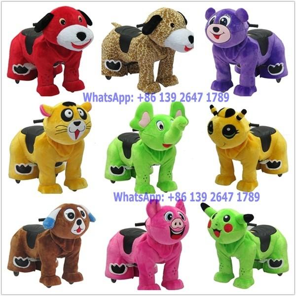 China Factory Battery Coin Operated Stuffed Animal Toy Cars Walking Rides For