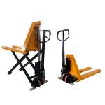 Double Piston 1000kg Hydraulic Scissor Lift Manual Steel Fork Length 45.28in