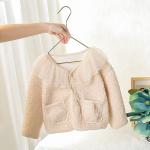 120CM Autumn Lamb Children'S Plus Size 20KG Girl Winter Coats Wool And Cashmere