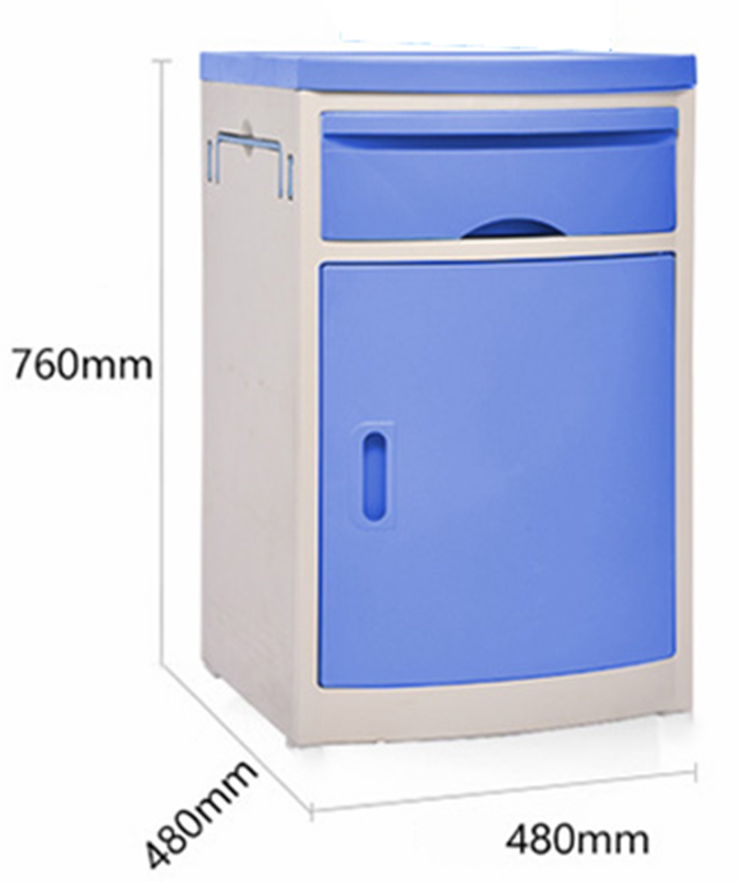 Lightweight Hospital Bedside Nightstand ABS Fireproof Easy Installation