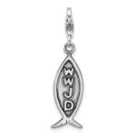 925 Sterling Silver 3D Red Enamel Ladybug Charm Pendant Necklace
