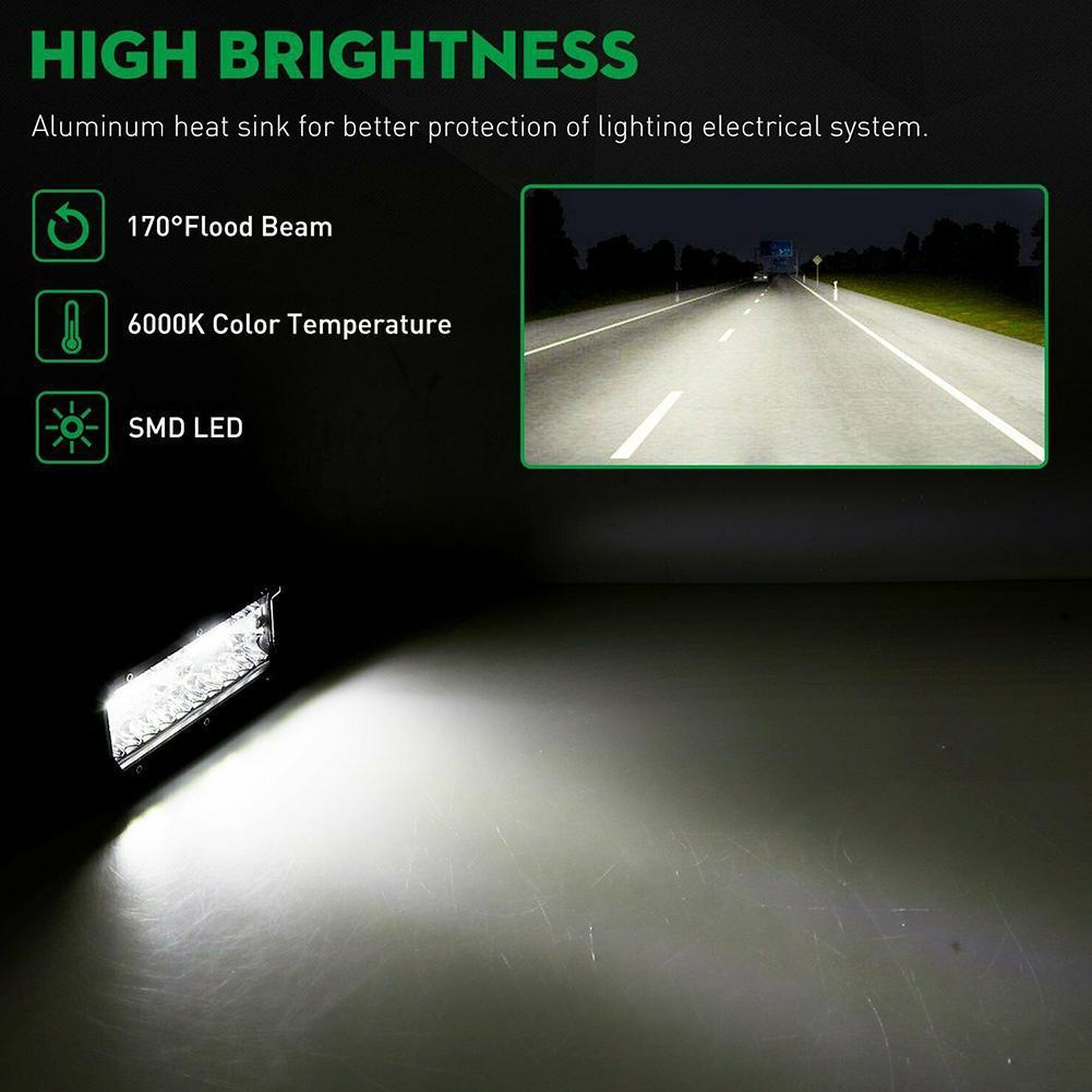 72w 24v Led Spotlight Vehicle LED Work Lights 4 Inch 4 Row 4x4 Spotlights