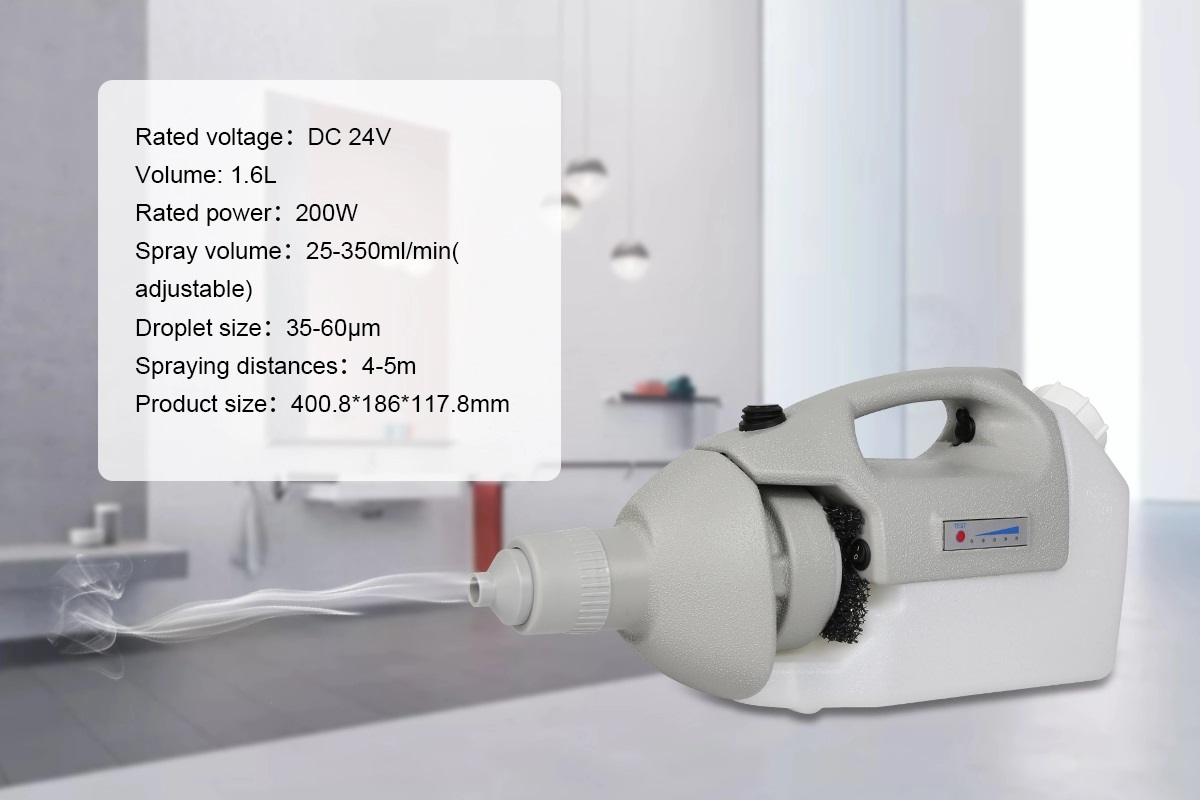 Handheld 1.6L Portable Battery Disinfecting Ulv Electric Cold Fogger Sprayer
