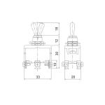 6 Pin DPDT 250V 15A ON-OFF-ON Black,Central OFF,Heavy Duty Toggle Switch.C523B