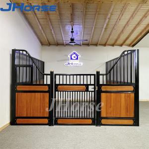Wholesale Pressure Welding Horse Stall Fronts With Wooden Powder Coated Farm Equipment from china suppliers
