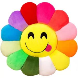 Wholesale 35*35cm Colorful Sunflower Stuffed Plush Toys Pillow Office Chair Cushion from china suppliers