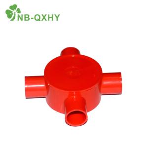 Wholesale UV Protection Red/White PVC Cable Conduit Electric Four-Way Pipe Fitting Cross 20-63mm from china suppliers