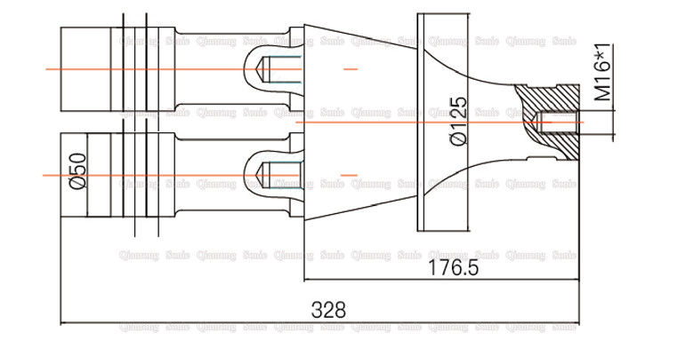 Dumbbell Double Tultrasonic Ceramic Transducer With 50mm Diameter For Welding Machine