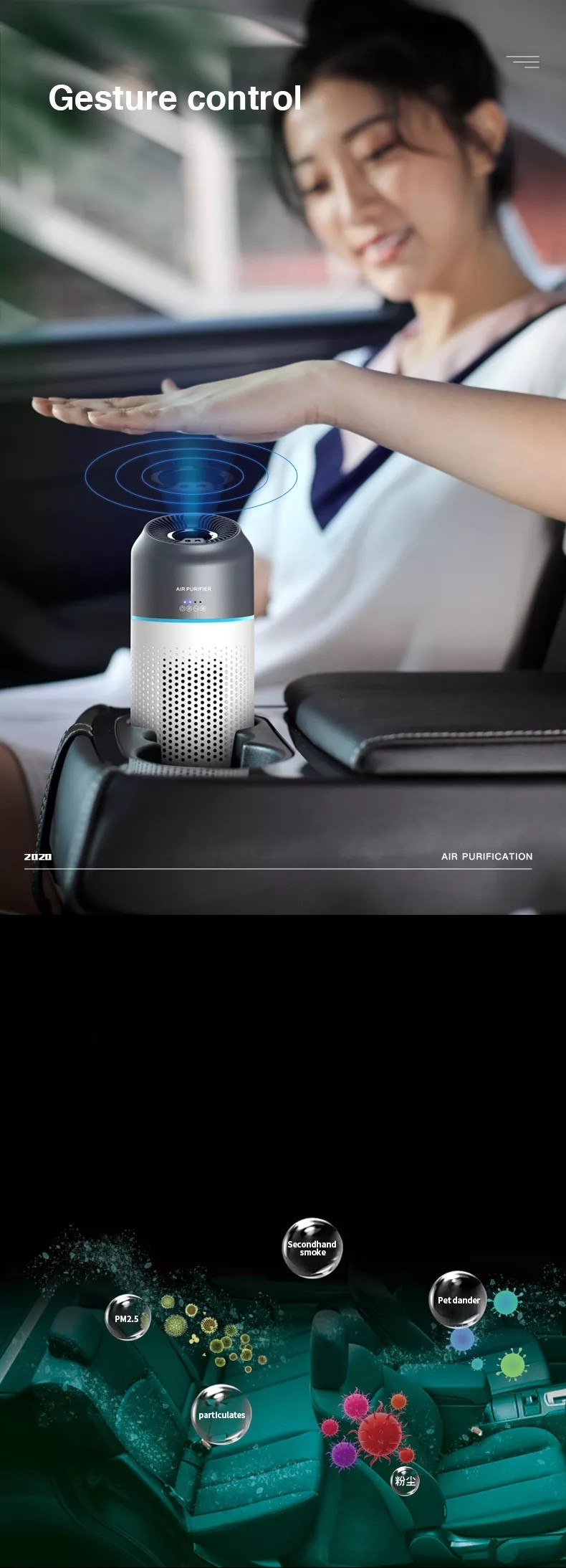 Prefilter Smart Household Air Purifiers With Air Sensor And Timer