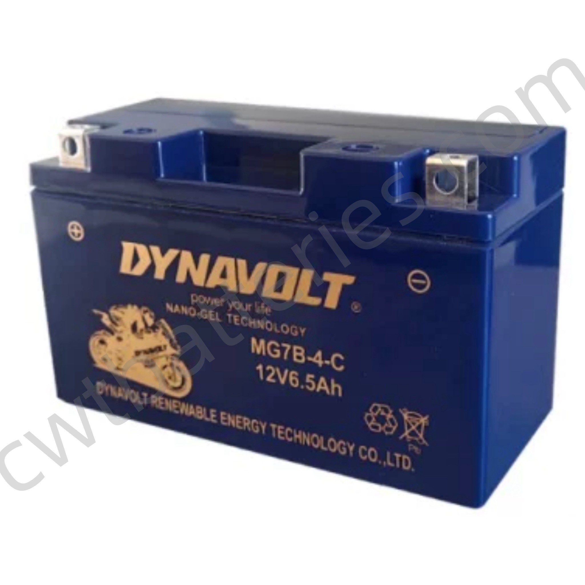 Nano Gel Motorcycle Dyna Battery Replacement 12V 6.5Ah MG7B-4-C