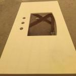 marble Countertop Vanity Top Eased / Beveled / Miter Seamless Edge