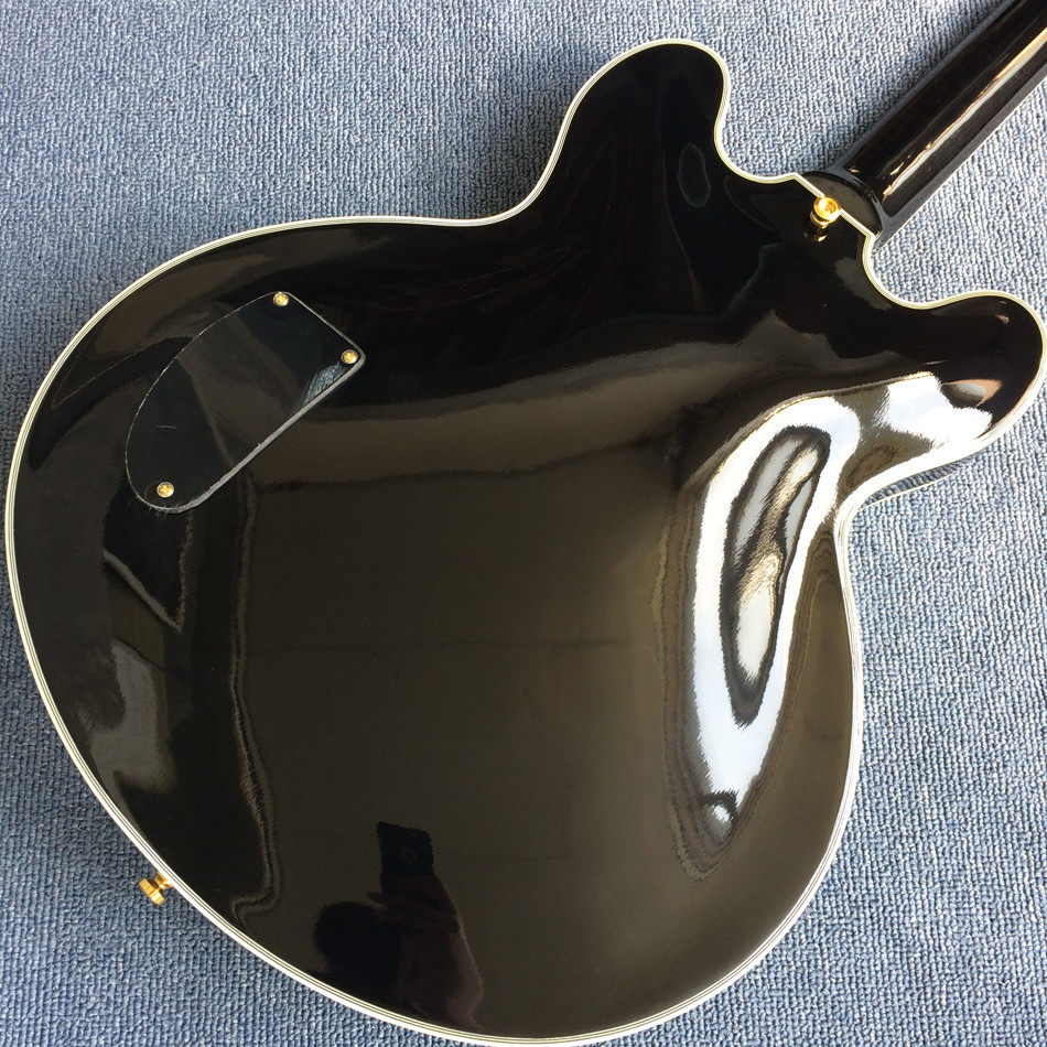Hollow body jazz electric guitar,Black Jazz Guitar,Rosewood Fingerboard