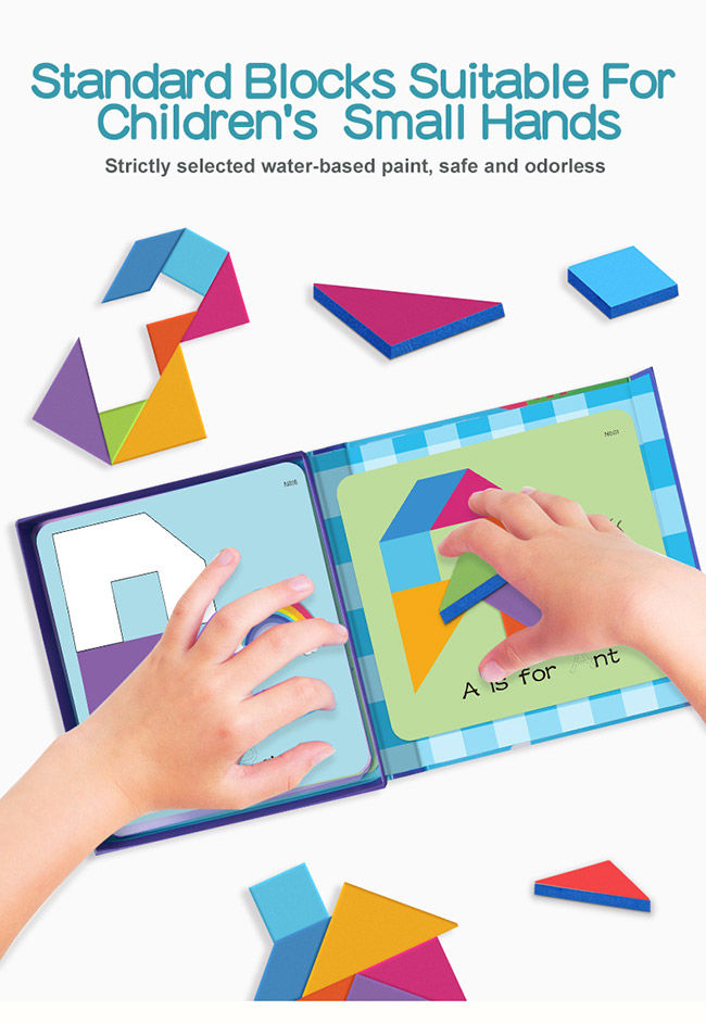Level Up Magnetic Wooden Tangram Puzzle Educational Games And Puzzles Physical Development 12