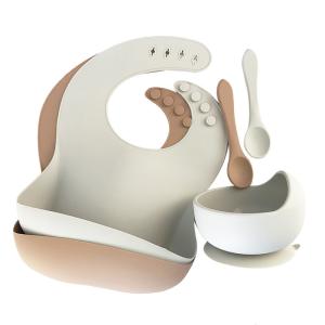 Wholesale Children Tableware Silicone Baby Feeding Supplies Suction Baby Bowl Soft Solid from china suppliers