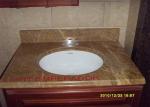 Yellow Beige Honed Granite Countertops , Granite Stone Kitchen Countertops