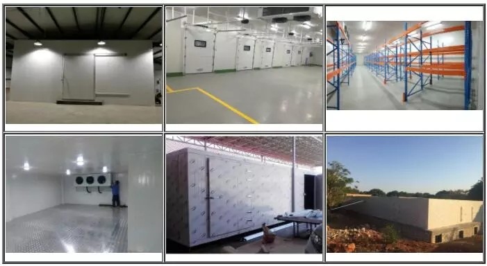 Walk In Chiller Cold Storage Room With PU Panel For Meat / Vegetable
