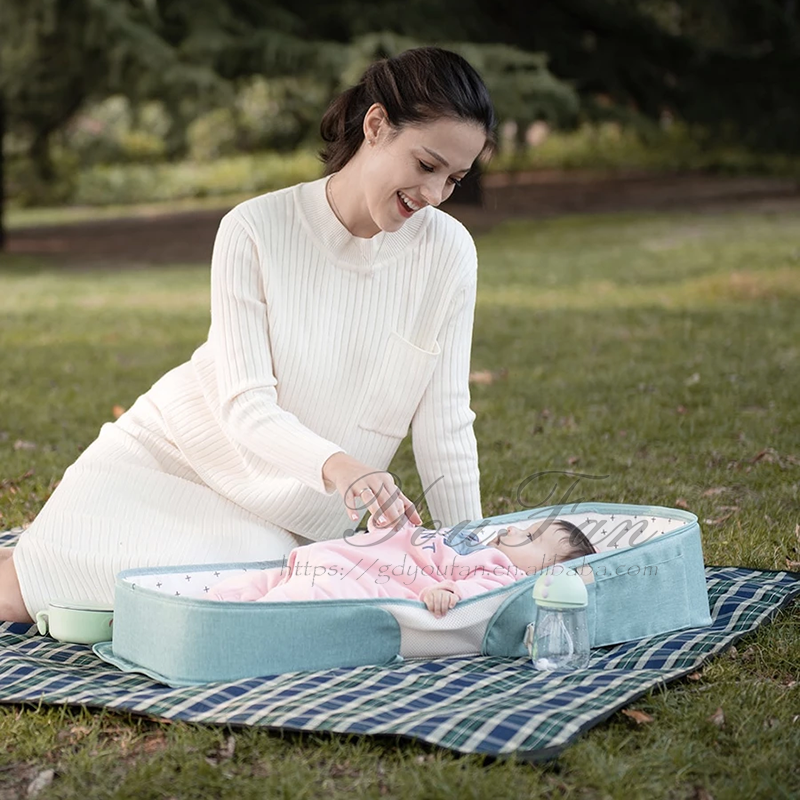 Portable Bed Bag Travel Crib Carry-on Nest Bed Diaper Bag Bed