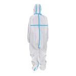 Non Woven Full Body Protection Suit Disposable Hooded Coveralls Medical Use