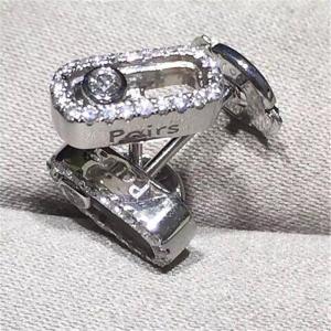 Wholesale full diamonds earring 18kt gold with yellow gold or white gold from china suppliers