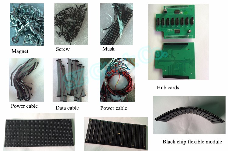 smd full color led flexible screen display