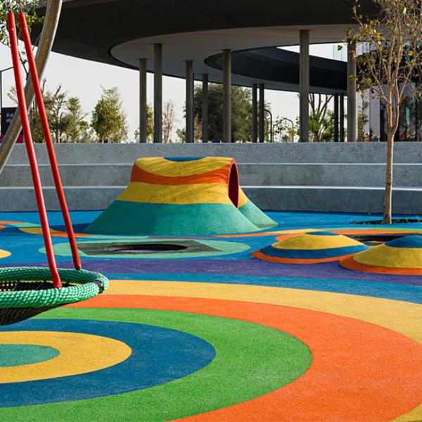 Harmless And Odorless 15mm Rubber Safety Tiles Outdoor Rubber Synthetic Running