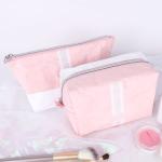 Wholesale Waterproof Foldable Brand Tyvek Pink Makeup Bag Customizable