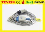 One piece 5 leads ECG cable with snap, AHA, round 6pin / Mindray patient monitor