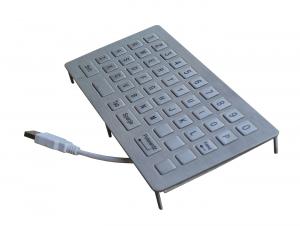 China Top panel mounted 46 keys programmable industrial metal keypad with shorten USB and membrane on sale