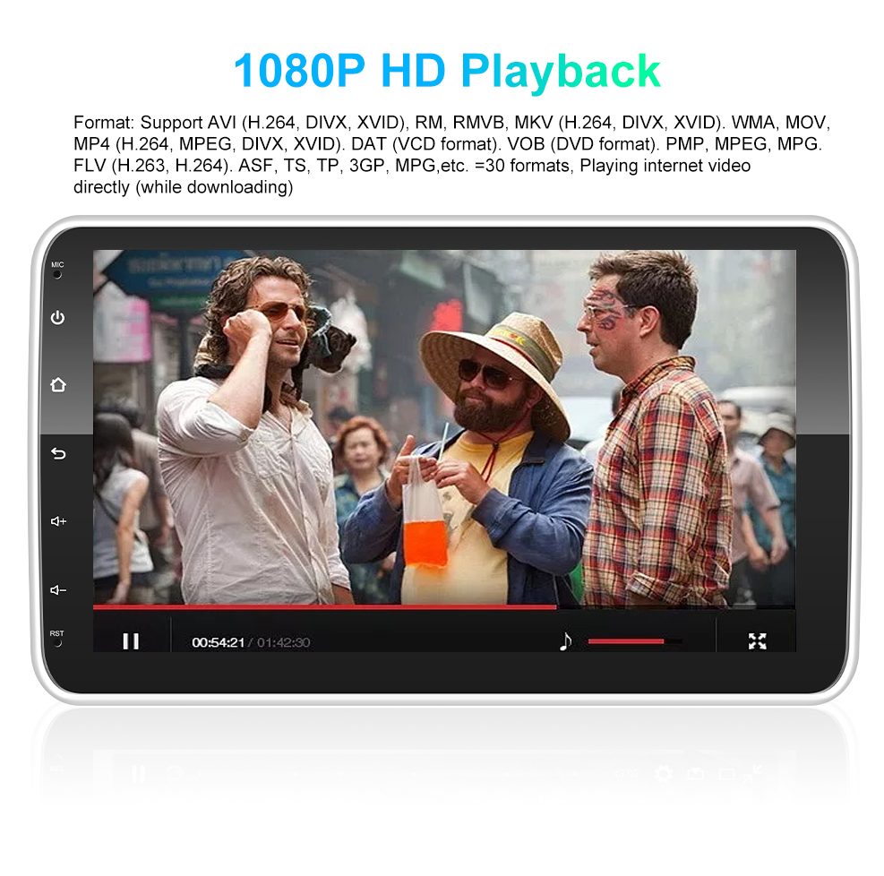 Multi Language Compatible 10.1 Inch Universal Android Multimedia Player Car DVD Player