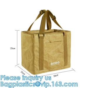 Wholesale Tyvek Cooler Tote, Nylon Polyster Lunch Bags, Picnic Bag Kraft Paper Lunch Bag, Thermal, Transport Portable from china suppliers