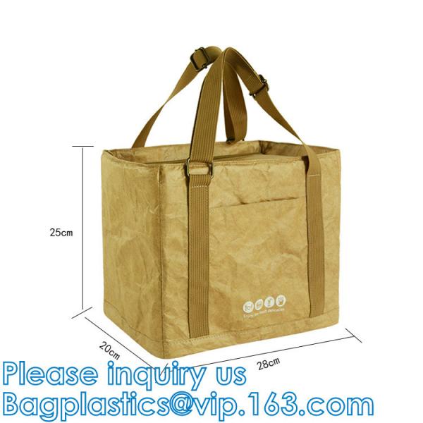 Tyvek Cooler Tote, Nylon Polyster Lunch Bags, Picnic Bag Kraft Paper Lunch Bag,