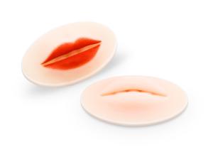 Wholesale Light Skin 3D Lip Open Mouth Latex Practice Skin Microblading Lips Tattoo Makeup Teaching from china suppliers