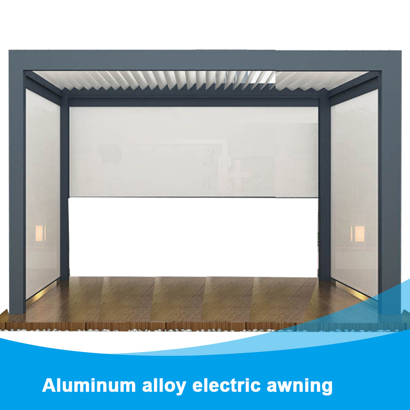 Aluminum alloy electric awning outdoor hotel Villa leisure garden Pavilion Smart louver pavilion Sun room
