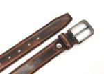 Custom 140cm Mens Leather Dress Belt With Zinc Alloy Buckle