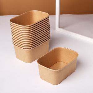 Wholesale Eco Friendly Food Safe Disposable Rectangle Paper Bowl For Takeaway from china suppliers